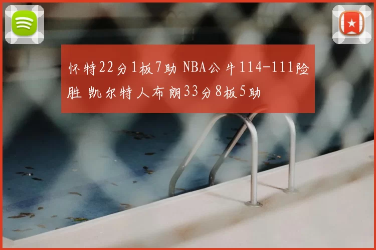 怀特22分1板7助 NBA公牛114-111险胜 凯尔特人布朗33分8板5助